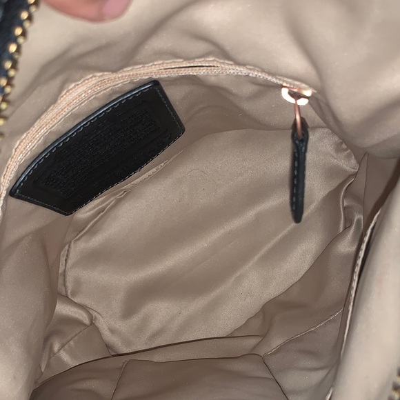 Coach Tan and Black Signature Shoulder Bag - Picture 13 of 14